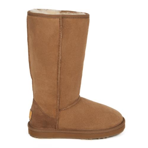 Ladies Tall Classic Sheepskin Boots Chestnut Extra Image 1